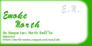 emoke morth business card